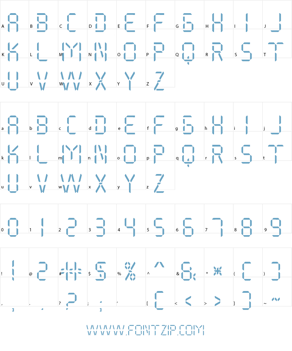 My Display St Font Character